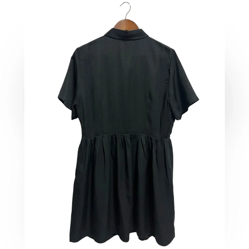 J.Crew Collection shirtdress with jewel buttons black size 12 NWT